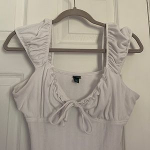 Puffy sleeved white body suit